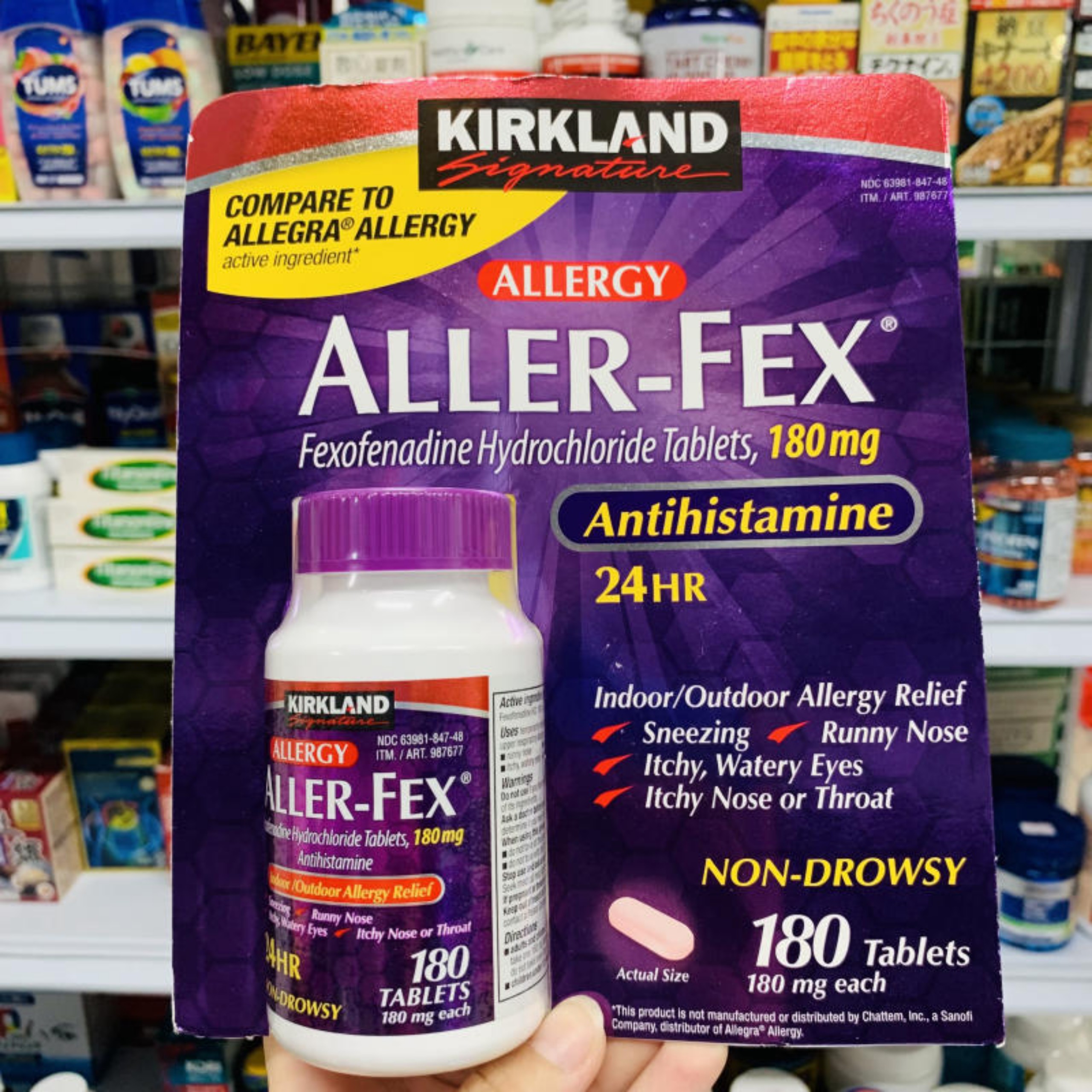 Viên uống giảm dị ứng Kirkland Signature 24h Aller-Fex Antihistamine 180mg Viên uống giảm dị ứng Kirkland Signature 24h Aller-Fex Antihistamine 180mg - Yêu Hàng Ngoại