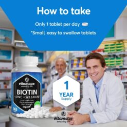 Alternative view of Viên uống mọc tóc đẹp da và móng Vitamaze BIOTIN + Zink + Selen