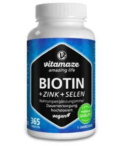 Viên uống mọc tóc đẹp da và móng Vitamaze BIOTIN + Zink + Selen