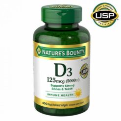 Viên uống Vitamin D3 Nature's Bounty 125mcg 5000IU