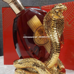 Kệ rượu con rắn vàng 2025 GOLDEN CORBA + Rượu JANUS XO BRANDY 3 Lít