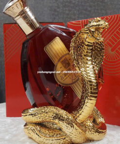 Kệ rượu con rắn vàng 2025 GOLDEN CORBA + Rượu JANUS XO BRANDY 3 Lít