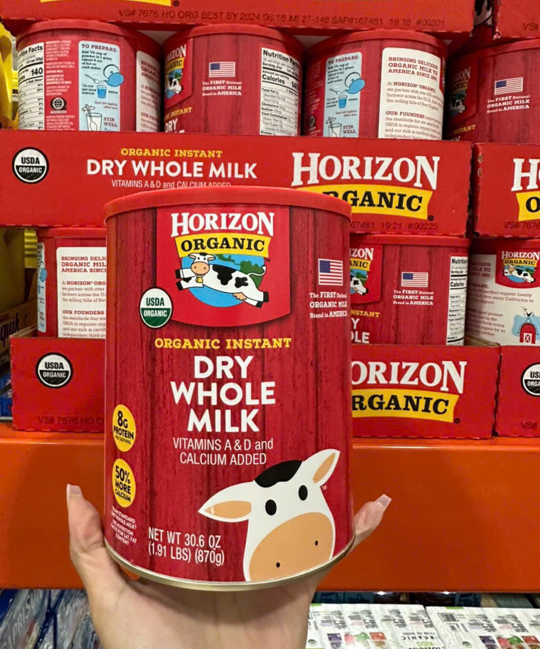 Sữa tươi nguyên kem hữu cơ dạng bột Horizon Organic Instant Dry Whole Milk Sữa tươi nguyên kem hữu cơ dạng bột Horizon Organic Instant Dry Whole Milk - Yêu Hàng Ngoại