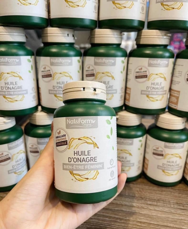 Viên uống tinh dầu hoa anh thảo EVENING PRIMROSE OIL Nat & Form Huile D'onagre hữu cơ Pháp Viên uống tinh dầu hoa anh thảo EVENING PRIMROSE OIL Nat & Form Huile D'onagre hữu cơ Pháp - Yêu Hàng Ngoại
