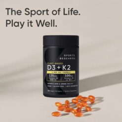 Alternative view of Viên uống bổ sung Vitamin D3 + K2 Sports Research thuần chay
