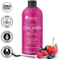 Alternative view of Nước uống Zena Nutrition Liquid Collagen Peptides and Biotin (2500mg Collagen + 5000mcg Biotin)