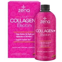 Nước uống Zena Nutrition Liquid Collagen Peptides and Biotin (2500mg Collagen + 5000mcg Biotin)