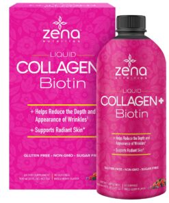 Nước Uống Collagen Thủy Phân Zena Nutrition Liquid Collagen + Biotin 900ml – Chai 90 Khẩu Phần (Mỹ)