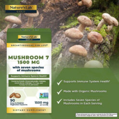 Alternative view of Viên uống tinh chất 7 loại nấm Nature's Lab Mushroom 7 1,500 mg