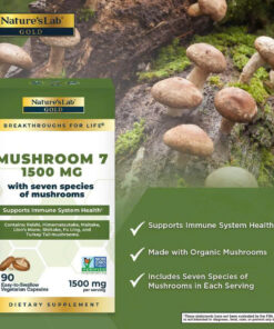 Alternative view of Viên uống tinh chất 7 loại nấm Nature's Lab Mushroom 7 1,500 mg