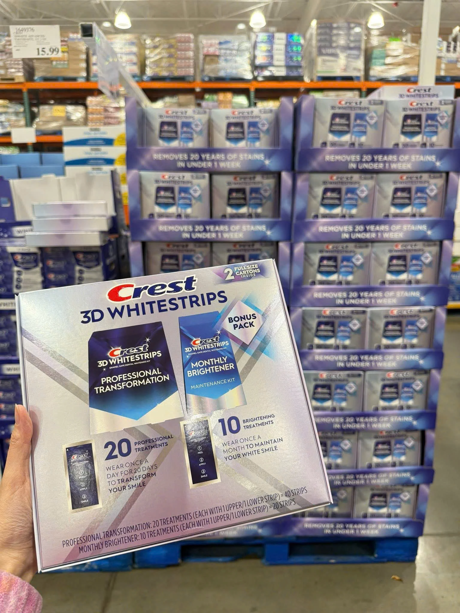 Miếng Dán Trắng Răng Crest 3D Whitestrips Mỹ (60 Miếng) Miếng Dán Trắng Răng Crest 3D Whitestrips Mỹ (60 Miếng) - Ảnh 2