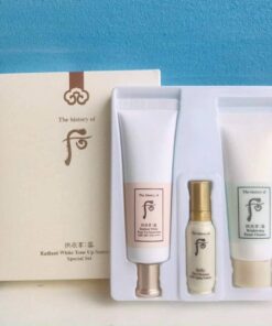 Set Kem Chống Nắng Dưỡng Trắng Whoo Gongjinhyang Seol Radiant White Tone Up Sunscreen SPF50+/PA++++