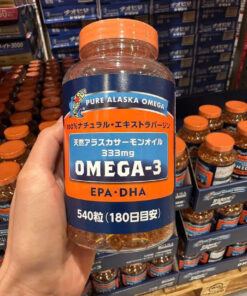 Viên Uống Dầu Cá Hồi Tự Nhiên Pure Alaska Omega Wild Salmon Oil 333mg – Hộp 540 Viên Nhật Bản