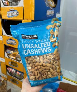 Hạt điều không muối Kirkland Fancy Whole Cashews 1.13kg Mỹ