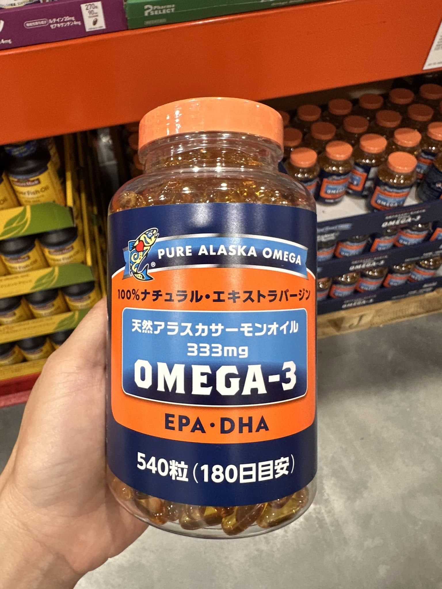 Viên Uống Dầu Cá Hồi Tự Nhiên Pure Alaska Omega Wild Salmon Oil 333mg – Hộp 540 Viên Nhật Bản Viên Uống Dầu Cá Hồi Tự Nhiên Pure Alaska Omega Wild Salmon Oil 333mg – Hộp 540 Viên Nhật Bản - Ảnh 2