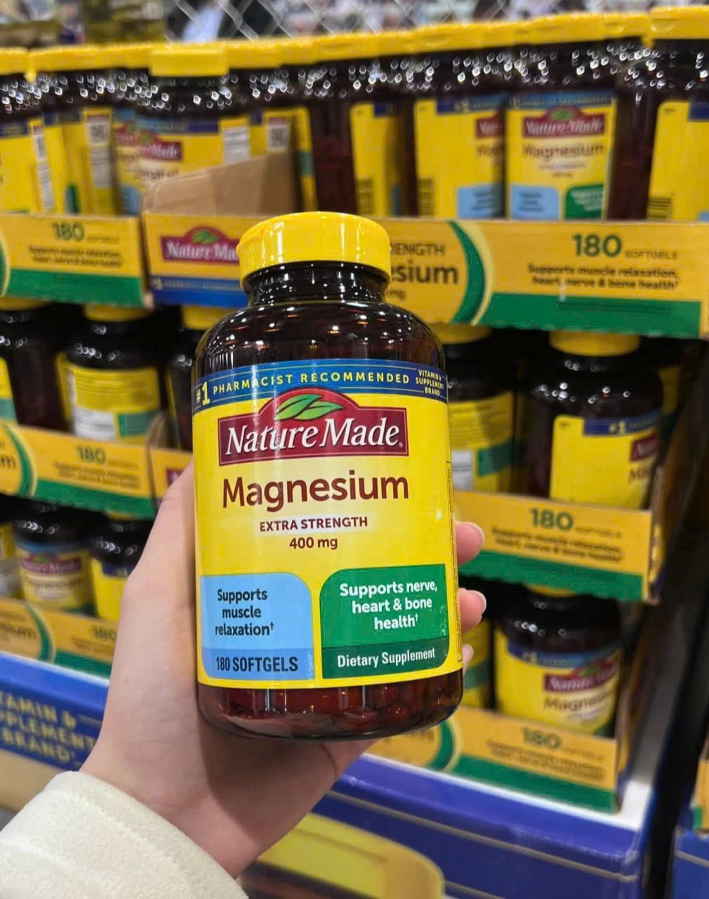 Viên uống Nature Made Magnesium Extra Strength 400mg 180 viên Viên uống Nature Made Magnesium Extra Strength 400mg 180 viên - Yêu Hàng Ngoại