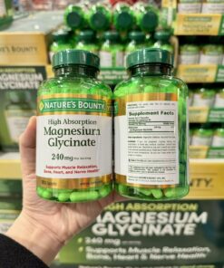 Viên Uống Nature's Bounty High Absorption Magnesium Glycinate 240mg Mỹ Viên Uống Nature's Bounty High Absorption Magnesium Glycinate 240mg Mỹ - Yêu Hàng Ngoại