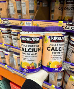 Kẹo Dẻo Bổ Sung Canxi Kirkland Adult Gummies Calcium 500mg with D3 & Zinc (120 Viên) Của Mỹ