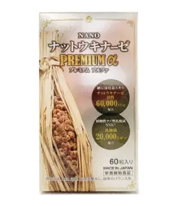 Viên Uống NANO Nattokinase Premium α 60.000FU Nhật Bản