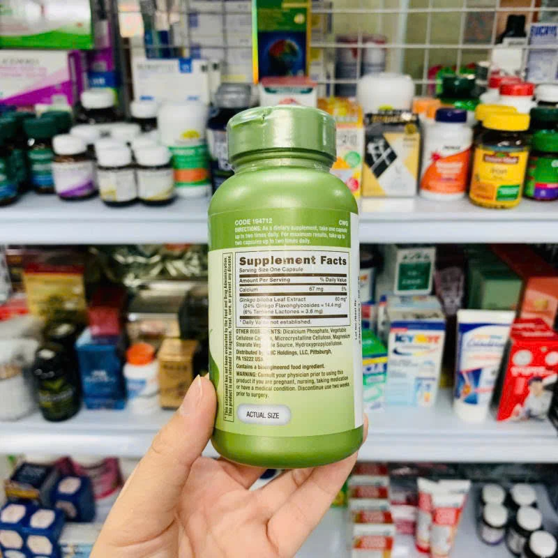 Viên Uống Bổ Não GNC Herbal Plus Ginkgo Biloba 60mg 100 Viên Mỹ Viên Uống Bổ Não GNC Herbal Plus Ginkgo Biloba 60mg 100 Viên Mỹ - Ảnh 2