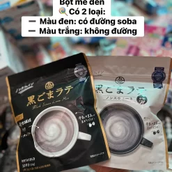 Bột Latte Mè Đen Kuki Nhật Bản (Có Đường 150g & Không Đường 100g)