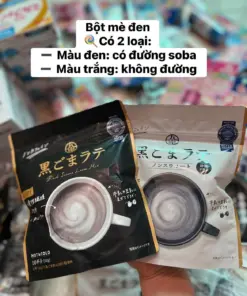 Bột Latte Mè Đen Kuki Nhật Bản (Có Đường 150g & Không Đường 100g)