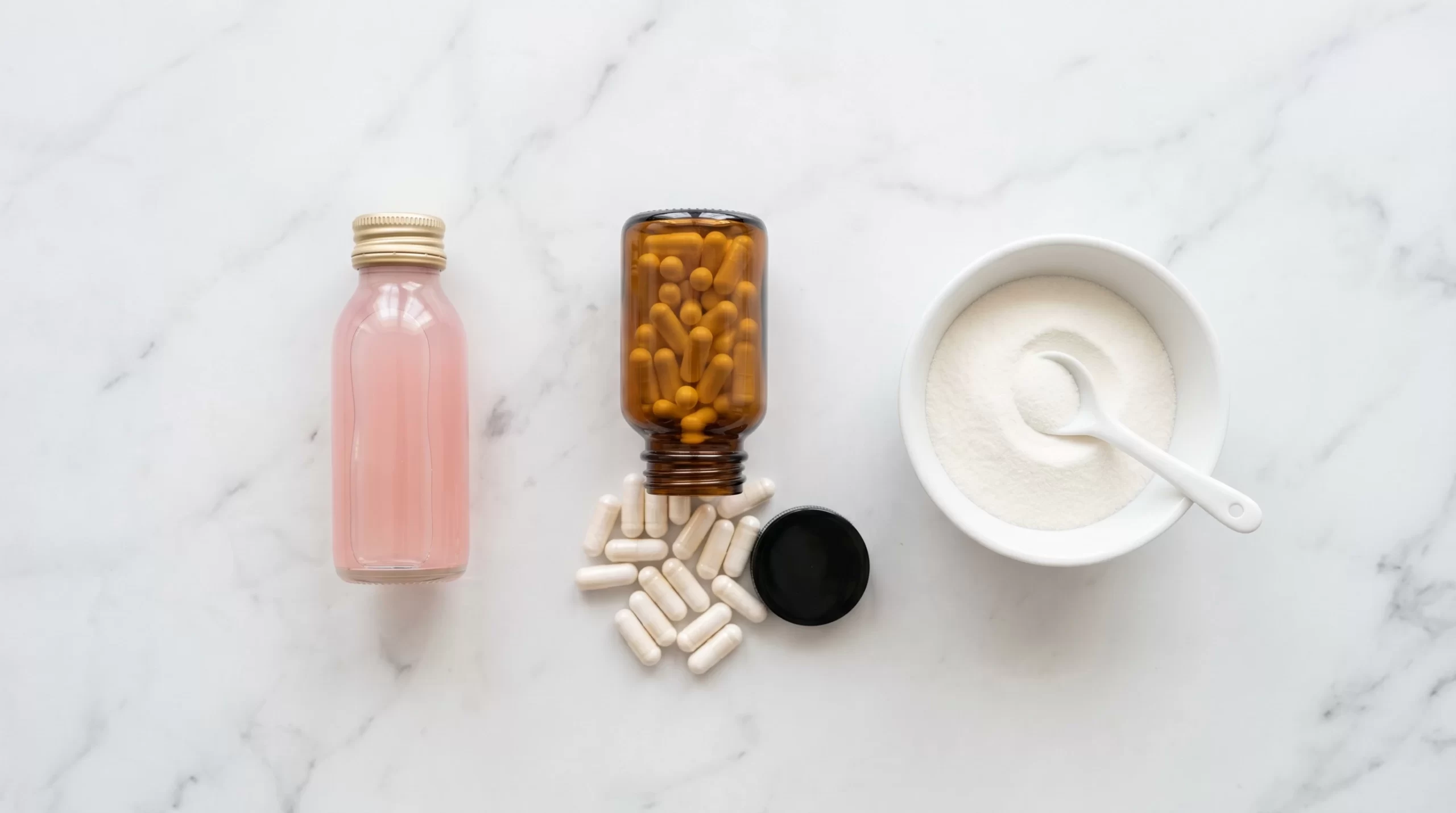 Collagen Dạng Nước vs Viên Uống vs Bột — Loại Nào Hấp Thu Tốt Hơn? Collagen Dạng Nước vs Viên Uống vs Bột — Loại Nào Hấp Thu Tốt Hơn? - Yêu Hàng Ngoại