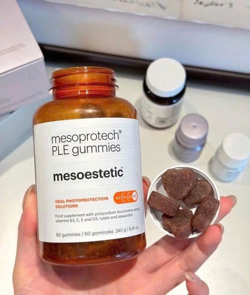 Kẹo Dẻo Hỗ Trợ Chống Nắng Mesoestetic PLE Gummies (60 Viên) Kẹo Dẻo Hỗ Trợ Chống Nắng Mesoestetic PLE Gummies (60 Viên) - Yêu Hàng Ngoại