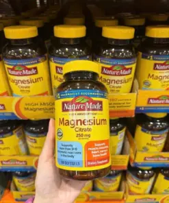 Viên Uống Bổ Sung Magie Hữu Cơ Nature Made Magnesium Citrate 250mg – Hộp 180 Viên (Mỹ)