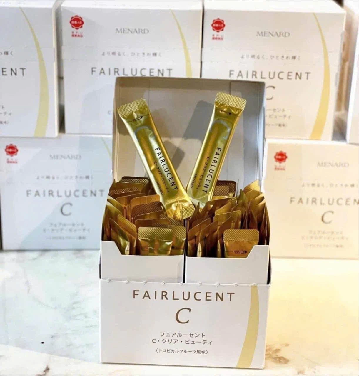 Bột Uống Hỗ Trợ Sáng Da Menard Fairlucent C Clear Beauty Nhật Bản Bột Uống Hỗ Trợ Sáng Da Menard Fairlucent C Clear Beauty Nhật Bản - Yêu Hàng Ngoại