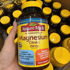 Viên Uống Bổ Sung Magie Hữu Cơ Nature Made Magnesium Citrate 250mg – Hộp 180 Viên (Mỹ) Viên Uống Bổ Sung Magie Hữu Cơ Nature Made Magnesium Citrate 250mg – Hộp 180 Viên (Mỹ) - Yêu Hàng Ngoại