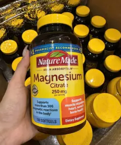 Alternative view of Viên Uống Bổ Sung Magie Hữu Cơ Nature Made Magnesium Citrate 250mg – Hộp 180 Viên (Mỹ)