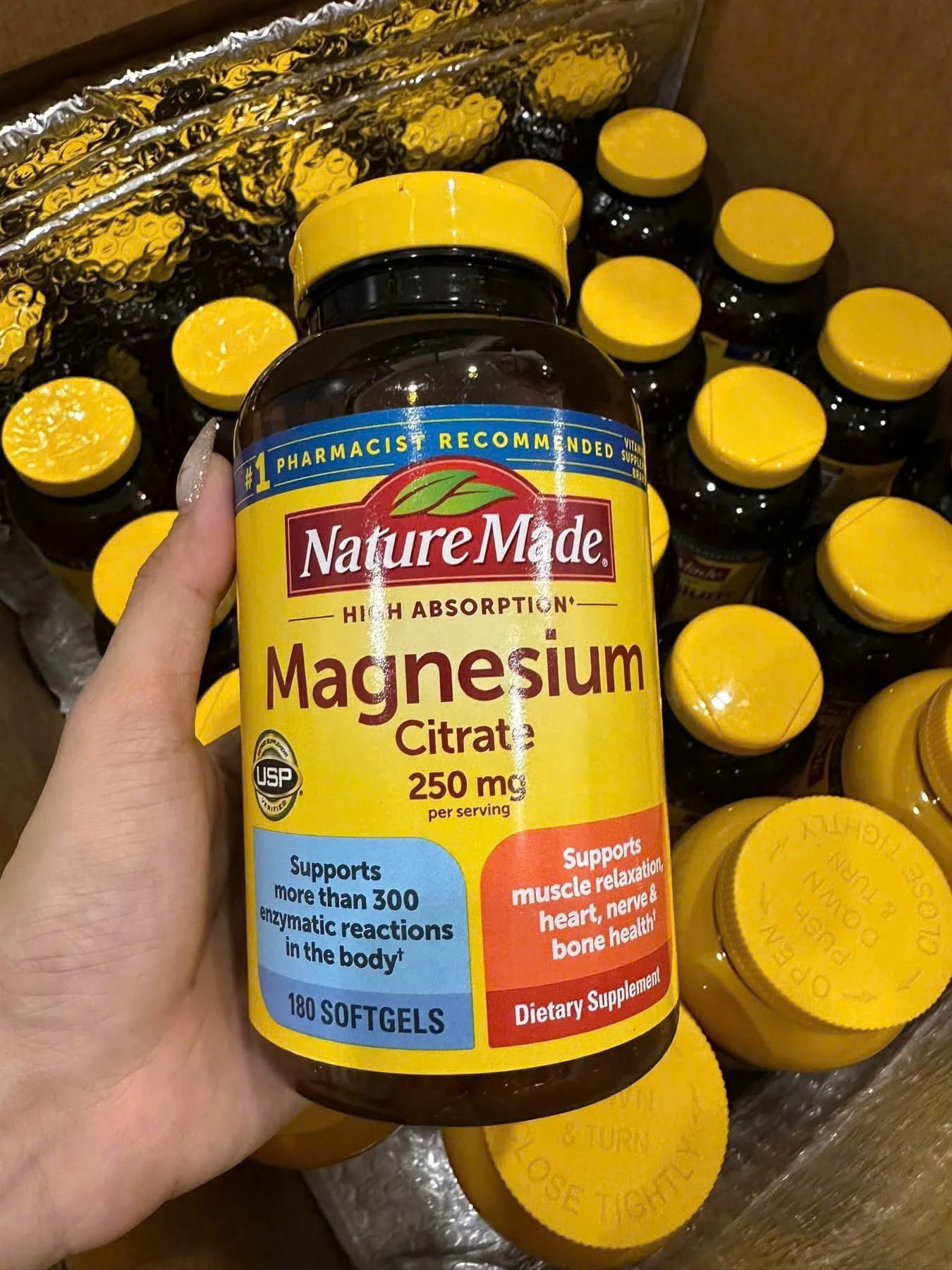 Viên Uống Bổ Sung Magie Hữu Cơ Nature Made Magnesium Citrate 250mg – Hộp 180 Viên (Mỹ) Viên Uống Bổ Sung Magie Hữu Cơ Nature Made Magnesium Citrate 250mg – Hộp 180 Viên (Mỹ) - Ảnh 2