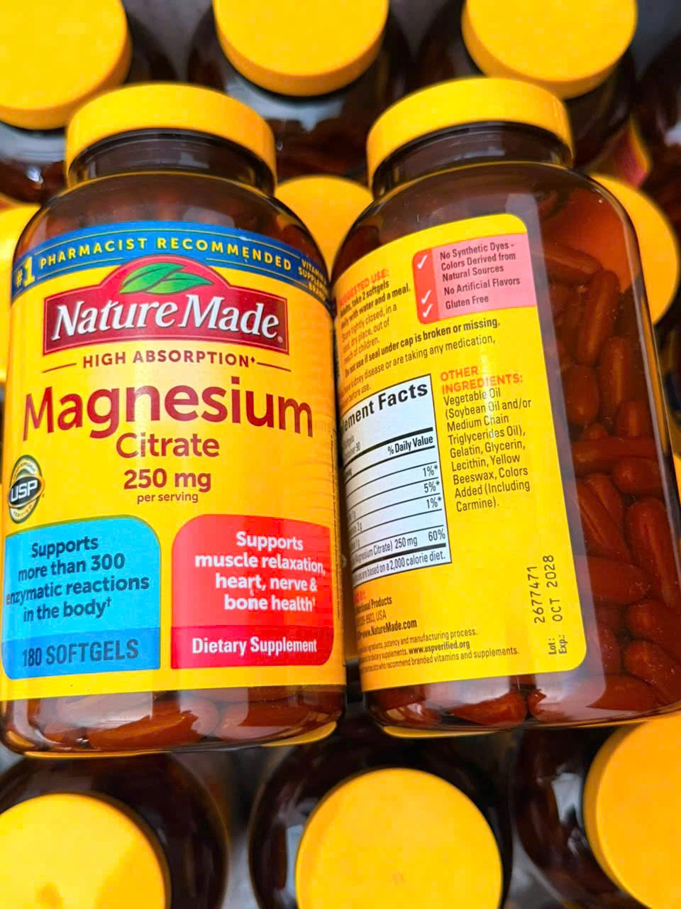 Viên Uống Bổ Sung Magie Hữu Cơ Nature Made Magnesium Citrate 250mg – Hộp 180 Viên (Mỹ) Viên Uống Bổ Sung Magie Hữu Cơ Nature Made Magnesium Citrate 250mg – Hộp 180 Viên (Mỹ) - Ảnh 4