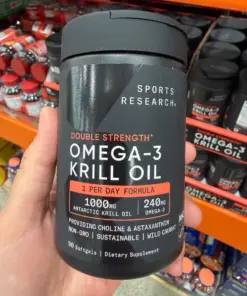 Viên Uống Dầu Nhuyễn Thể Sports Research Double Strength Omega-3 Krill Oil 1000mg Viên Uống Dầu Nhuyễn Thể Sports Research Double Strength Omega-3 Krill Oil 1000mg - Yêu Hàng Ngoại