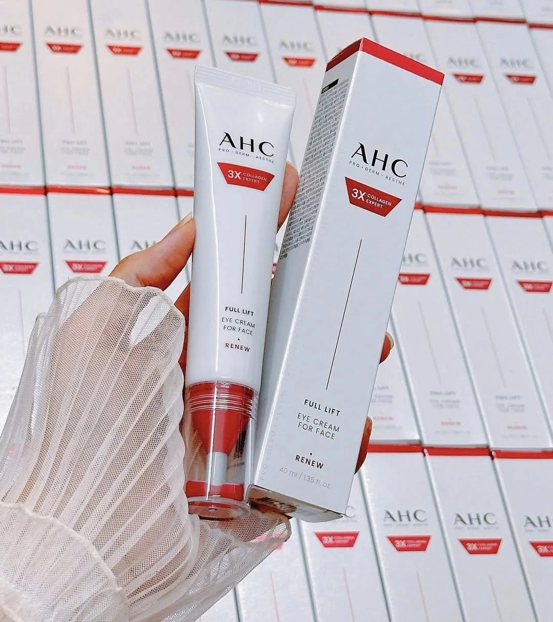 Kem Mắt Và Mặt AHC 3X Collagen Expert Full Lift Eye Cream For Face 40ml Kem Mắt Và Mặt AHC 3X Collagen Expert Full Lift Eye Cream For Face 40ml - Yêu Hàng Ngoại