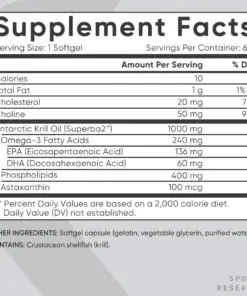 Viên Uống Dầu Nhuyễn Thể Sports Research Double Strength Omega-3 Krill Oil 1000mg Viên Uống Dầu Nhuyễn Thể Sports Research Double Strength Omega-3 Krill Oil 1000mg - Yêu Hàng Ngoại