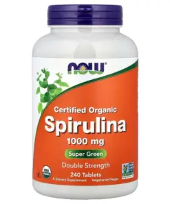 Tảo Xoắn Hữu Cơ NOW Certified Organic Spirulina 1000mg Mỹ
