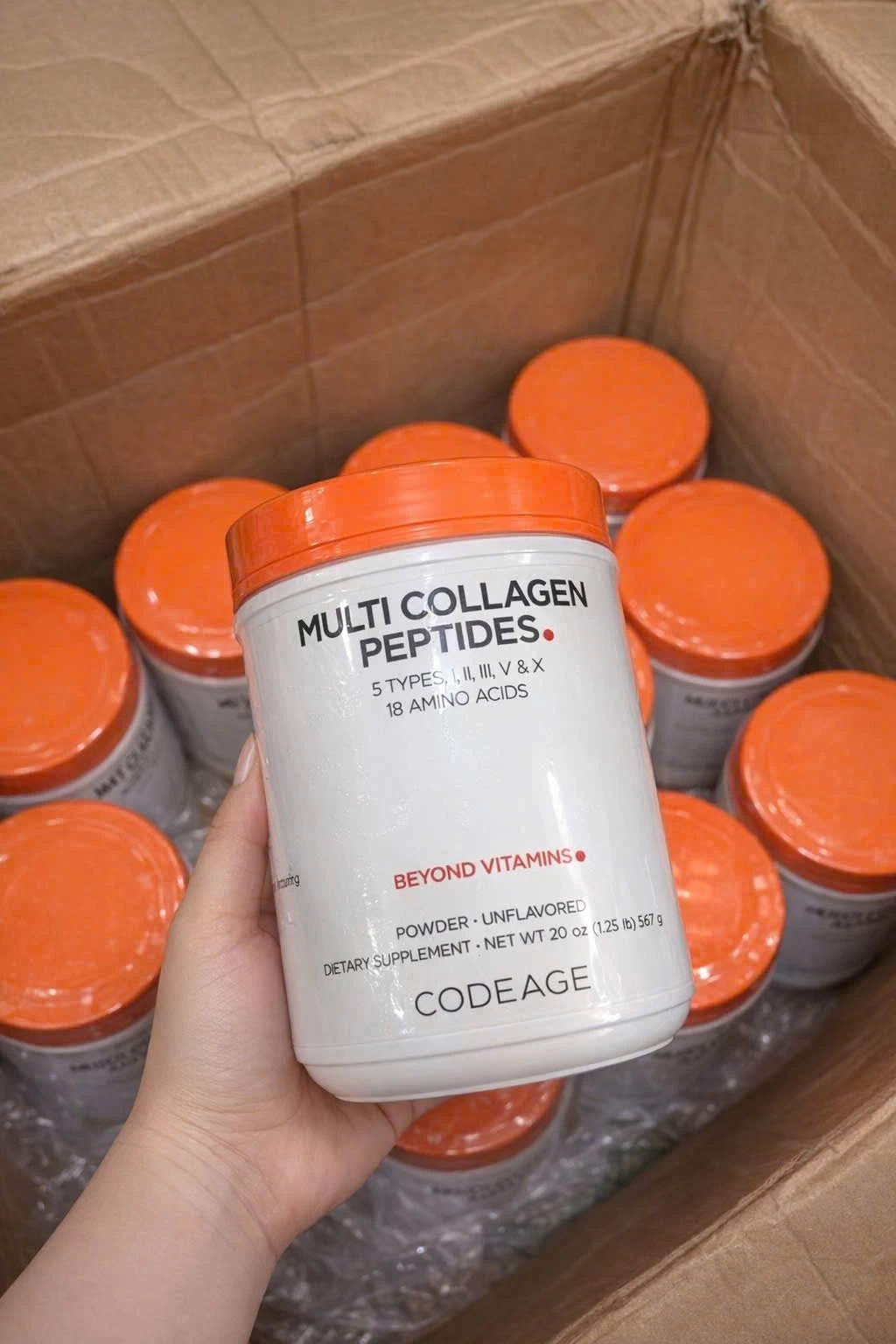 Bột Codeage Multi Collagen Peptides 5 Tuýp Mỹ (Hộp Lớn 567g) Mỹ Bột Codeage Multi Collagen Peptides 5 Tuýp Mỹ (Hộp Lớn 567g) Mỹ - Yêu Hàng Ngoại