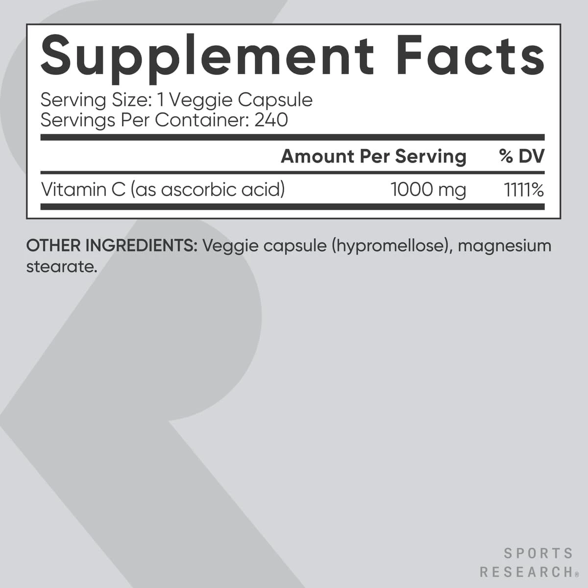 Viên Uống Sports Research Vitamin C High Potency 1000mg Mỹ Viên Uống Sports Research Vitamin C High Potency 1000mg Mỹ - Ảnh 5