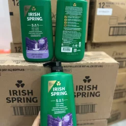Sữa Tắm Gội Rửa Mặt Nam Irish Spring 5 in 1 Eucalyptus & Bergamot (887ml) Sữa Tắm Gội Rửa Mặt Nam Irish Spring 5 in 1 Eucalyptus & Bergamot (887ml) - Yêu Hàng Ngoại