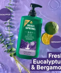 Sữa Tắm Gội Rửa Mặt Nam Irish Spring 5 in 1 Eucalyptus & Bergamot (887ml) Sữa Tắm Gội Rửa Mặt Nam Irish Spring 5 in 1 Eucalyptus & Bergamot (887ml) - Yêu Hàng Ngoại