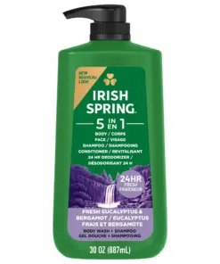 Sữa Tắm Gội Rửa Mặt Nam Irish Spring 5 in 1 Eucalyptus & Bergamot (887ml)