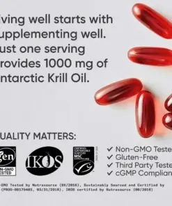 Alternative view of Viên Uống Dầu Nhuyễn Thể Sports Research Double Strength Omega-3 Krill Oil 1000mg