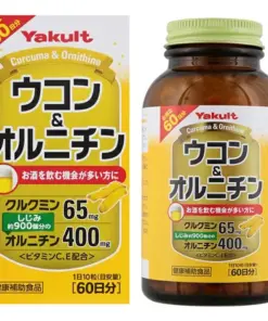 Viên Uống Bổ Gan Giải Rượu Yakult Curcuma & Ornithine Nhật Bản