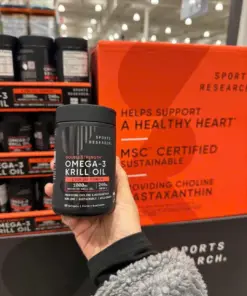 Viên Uống Dầu Nhuyễn Thể Sports Research Double Strength Omega-3 Krill Oil 1000mg
