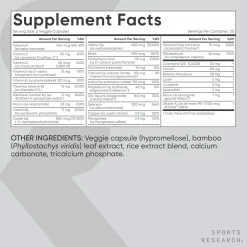 Viên Uống Vitamin Tổng Hợp Sports Research Advanced Multi Vitamin (180 Viên) - Yêu Hàng Ngoại