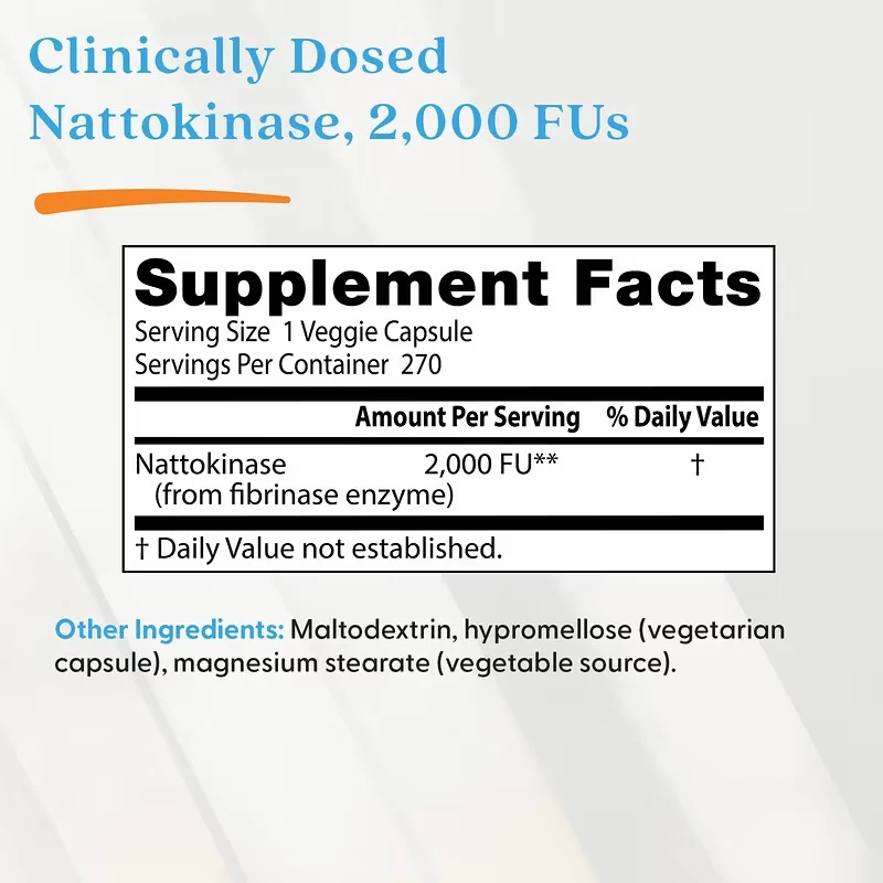 Viên Uống Doctor's Best Nattokinase 2000 FUs Viên Uống Doctor's Best Nattokinase 2000 FUs - Ảnh 5