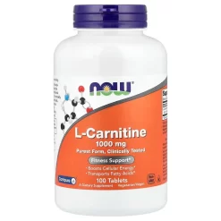 Alternative view of Viên Uống NOW L-Carnitine 1000 mg – Hỗ Trợ Chuyển Hóa Chất Béo & Năng Lượng