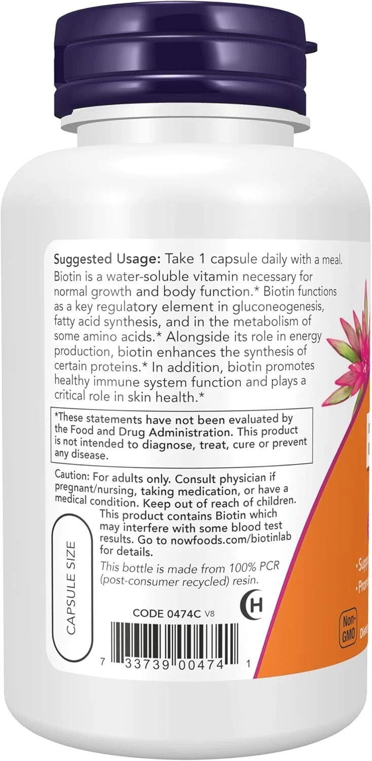 Viên Uống NOW Biotin 5,000 mcg – Hỗ Trợ Năng Lượng & Tóc Móng Viên Uống NOW Biotin 5,000 mcg – Hỗ Trợ Năng Lượng & Tóc Móng - Ảnh 4